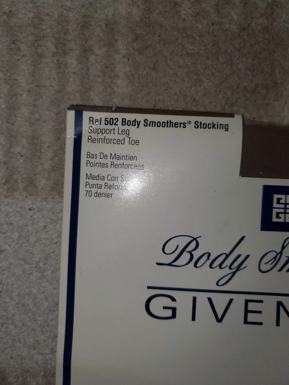 NIB Vintage Givenchy Body Smoothers Le Greige Taupe Opaque Stockings - Size C